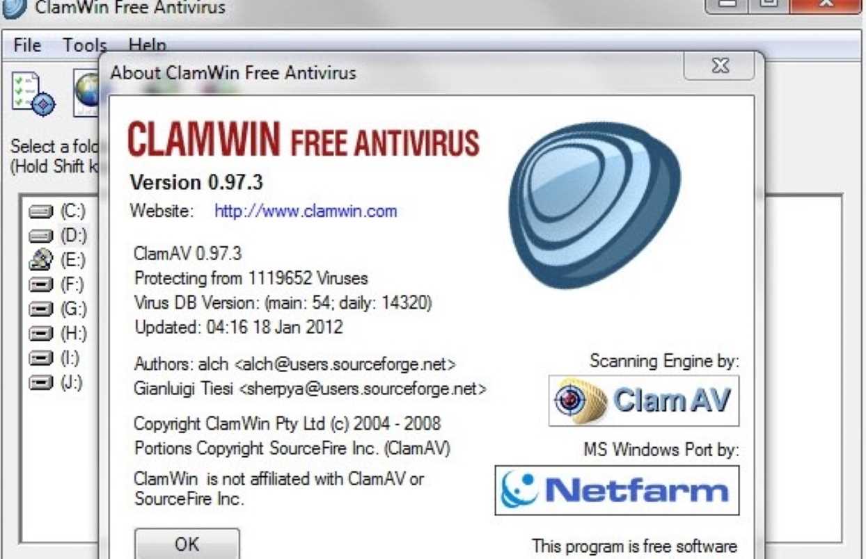 detección de virus con ClamWin